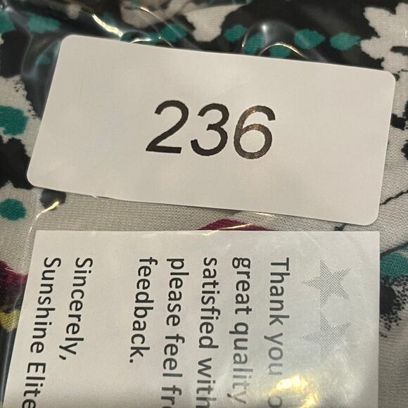 Style & Co Size XL Floral Tunic Top 3/4 Sheer Sleeve‎ Stretch Scoop Neck - Picture 6 of 6